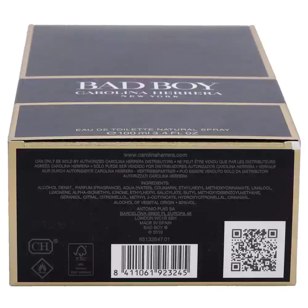 Carolina Herrera Bad Boy edt 100ml قیمت ادکلن بد بوی اصل