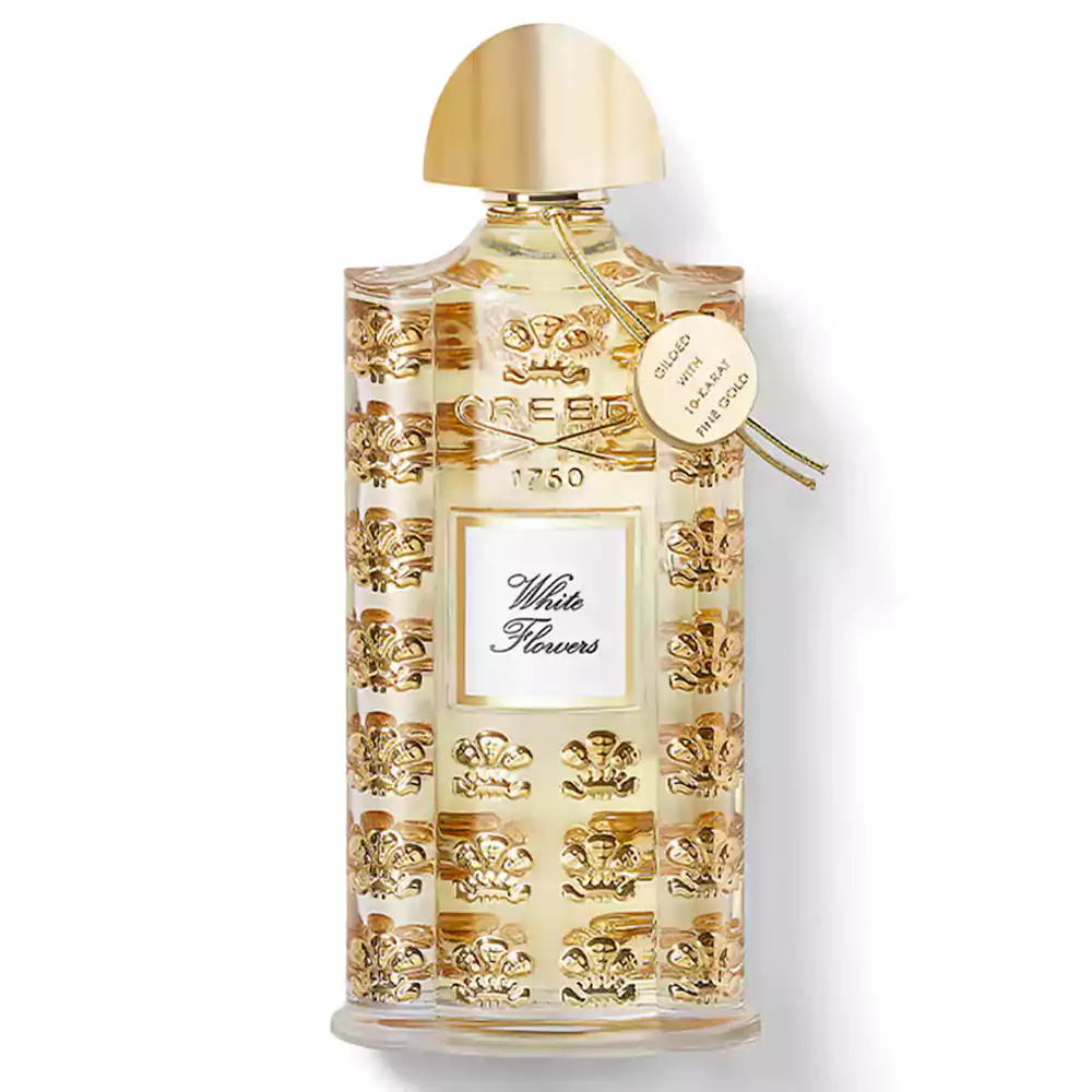 Creed White Flowers بطری تراشخورده و جعبه اورجینال عطر ادکلن کرید وایت فلاورز زنانه