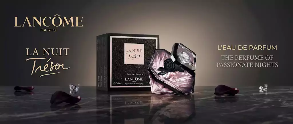 عطر زنانه لانکوم لا نوی ترزور با طراحی الماسیشکل و نتهای شیرین و گورماند