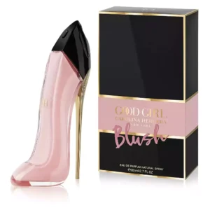 جزئیات پاشنه طلایی و شیشه عطر کارولینا هررا گودگرل بلاش (Blush) اورجینال